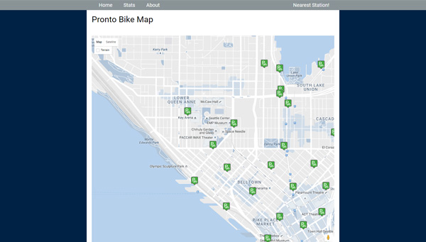 Pronto Bike Map