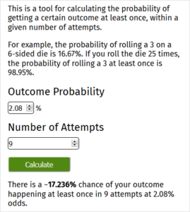 RNG Calculator Example